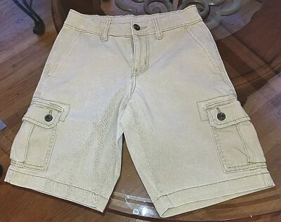 Bermuda cargo masculina tamanho 12R Arizona cáqui cintura ajustável casual - Imagem 1 de 4