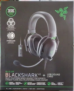 Razer Black Shark V2 + scheda audio USB marca - nuova - Foto 1 di 5