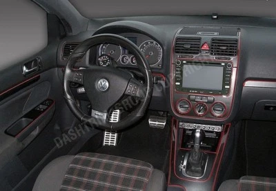 VW VOLKSWAGEN GTI RABBIT 2006-09 ЦИФРОВОЙ КОНДИЦИОНЕР НОВЫЙ СТИЛЬ ДЕРЕВЯННЫЙ КАРБОНОВЫЙ КОМПЛЕКТ ОТДЕЛКИ ПРИБОРНОЙ ПАНЕЛИ - Изображение 1 из 4