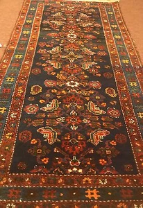 AN ATTRACTIVE BLUE BACKGROUND COLOR KORD SANJAB RUG - Picture 1 of 9