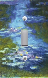 MONET NINFEE BLU Interruttore Luce Piastra Interruttore Coperchio con Viti Corrispondenti - Foto 1 di 22