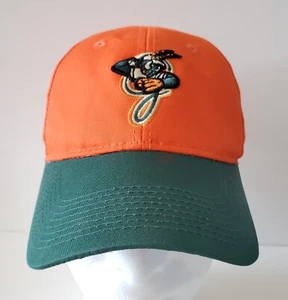 Greensboro Grasshoppers Hat Strap Back Orange Green MiLB Minor League Baseball - Picture 1 of 12