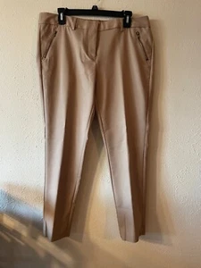 Pantalones ingleses para mujer, talla 12, bronceados caqui, informales con cremallera, bolsillos delanteros planos - Imagen 1 de 13