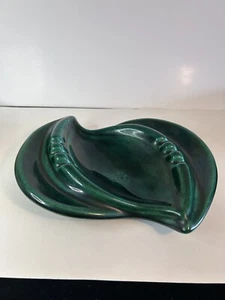 Vintage Large Green Ceramic Ashtray 8”x6”x1” - Picture 1 of 8