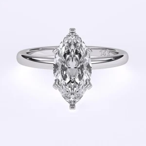1 Ct G VS Marquise Diamond Engagement Ring IGI Certified Lab Grown 14k Gold - Picture 1 of 7