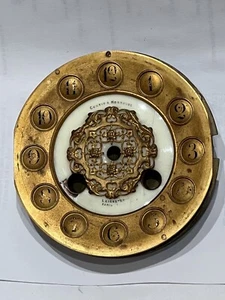 Antique Curtis&Horspool Wall or Mantel Clock Round Metal Face Dial 4" - Picture 1 of 15