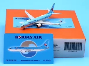 JC Wings 1:400 Korean Air Boeing 737-MAX8 aereo pressofuso modello JET HL8348 - Foto 1 di 13