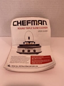 Chefman Round Triple Slow Cooker Replacement Part - Manual Only - Picture 1 of 2