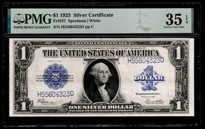 1923 Series $1 Silver Certificate One Dollar Large Note - Fr#237 - PMG 35 EPQ - Picture 1 of 4