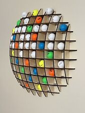Golf ball display in shape of globe or golf ball! Cool collector shelf / case