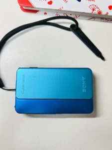 Blue Sony Cyber-shot DSC-TX20 Digital Camera 16.2MP 4X Optical Zoom 90%NEW - Picture 1 of 5