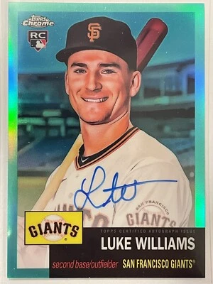 2022 Chrome Platinum Aqua Luke Williams Rookie RC Auto /150 San Francisco Giants - Image 1 of 3