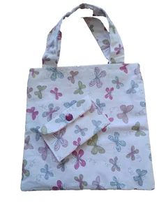 Handmade Child's Tote Bag and Matching Coin Purse ~ Pink Lining ~ BNWT - Picture 1 of 6