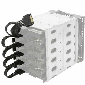 15pin SATA 1 Male To 5 Female Splitter Hard Drive HDD SSD Power Adapter Cable US - Picture 1 of 8