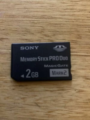 Genuine SONY 2GB Sony PSP Memory Stick Pro Duo Mark 2 Memory Card Cybershot PSP - Image 1 of 2