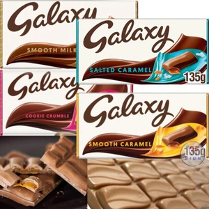 Galaxy Chocolate Bar Selección de Pascua 135 g | Caramelo, desmenuzado, caramelo salado regalo - Imagen 1 de 6