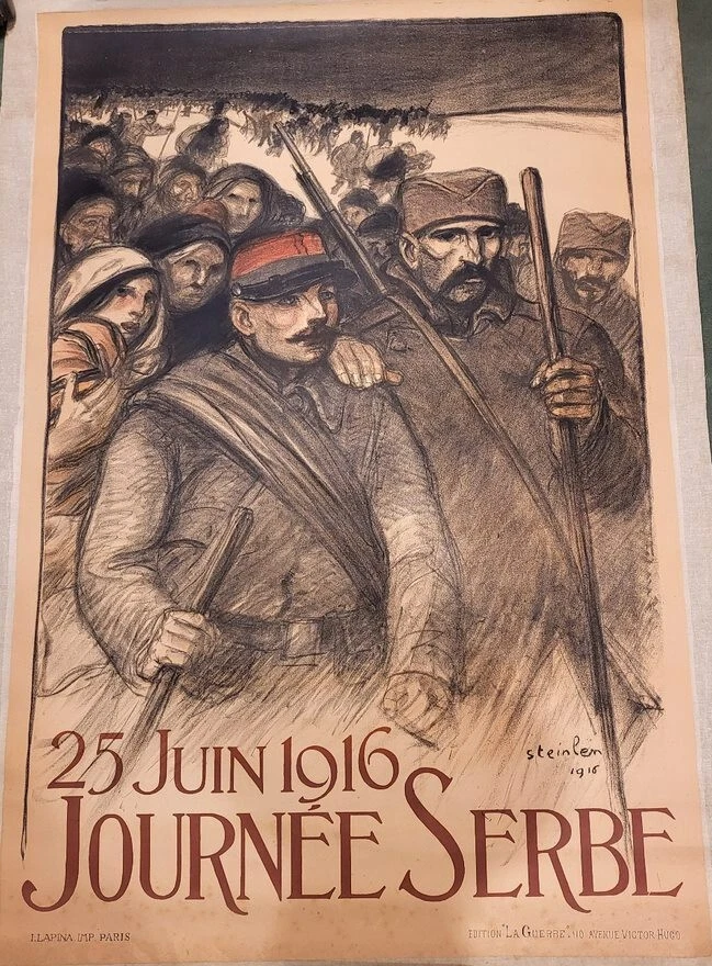 Théophile Alexandre STEINLEN (1859 - 1923) 25 juin 1916, Journée derbe - Affiche - Photo 1/1