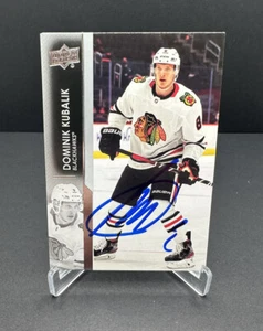 Dominik Kubalik Chicago Blackhawks NHL Autographed Signed Card RC W/COA - Picture 1 of 4