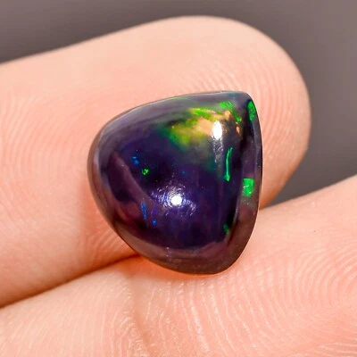 Натуральный черный эфиопский опал в форме сердца кабошон 2,5 карата драгоценный камень россыпью 11X11X5 мм - Изображение 1 из 3