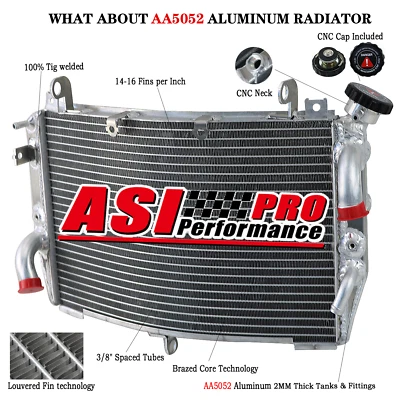 Aluminum Radiator for 2009-2014 2010 2011 2012 2013 Yamaha R1 YZF R1 - Image 1 of 4