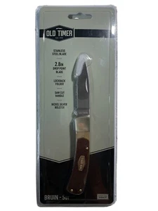 Old Timer Lockback Pocket Knife 2.8 in. Stainless Steel Blade 6.5 in. Overall - Picture 1 of 5