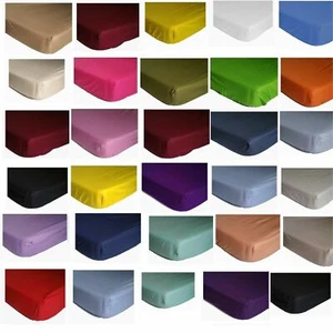 Wholesale Bulk Quality KING SIZE Fitted Sheet Mixed Colours Polycotton 12 pcs - Picture 1 of 1