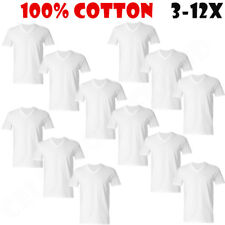 New 3-12 Pack Mens 100% Cotton Tagless V-Neck T-Shirt Undershirt Tee White S-XL