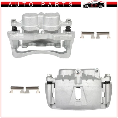 Pair Front Disc Brake Calipers w/Bracket For 2006-20 CHEVROLET EXPRESS 3500 GVW Foto 1 de 4