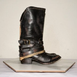 Freebird by Steven DROVE Leather Boot Buckle Zip Women US 8 - Picture 1 of 20