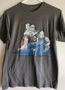 80's Cartoon Villans Breakfast Club Graphic Tee Mens Med Shredder Skeletor Mumra - Picture 1 of 9