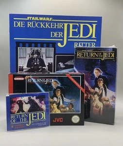 SUPER STAR WARS RETURN OF THE JEDI SNES CIB UNBESPIELT FAN-SET VHS 1990 PANINI - Bild 1 von 24