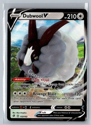 SWSH02: Rebel Clash #153/192 Dubwool V - Image 1 of 2