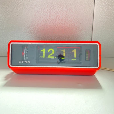 Vintage CITIZEN Flip Clock Alarm 1970s 5RD021 Red JUNK PARTS ONLY From Japan - Image 1 of 4