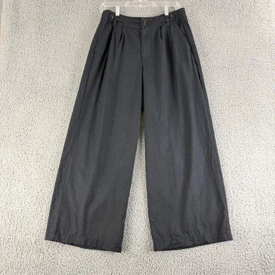 Madewell Petites Harlow Wide Leg Pants Womens Size 6P Black Fair Trade Linen - Image 1 of 4