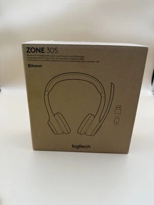 Logitech Zone 305 Wireless Noise Canceling Bluetooth Headset, Black 981-001452 - Image 1 of 4