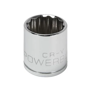 Powerbuilt 3/8 Inch Drive x 19 MM 12 Point Shallow Socket - 641024 - Picture 1 of 5