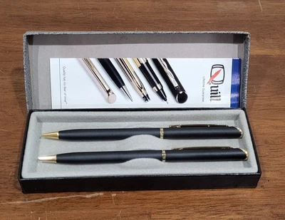 Conjunto de caneta e lápis vintage na caixa com papelada 1993 - Imagem 1 de 4