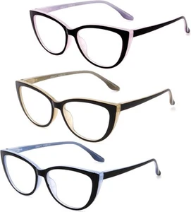 Paquete de 3,0x CRGATV gafas de lectura bloqueo de luz azul elegante computadora ojo de gato - Imagen 1 de 8