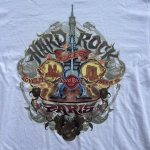 Hard Rock Cafe Paris T-Shirt Large Weiß Top Zustand Neu Mit Etikett - Bild 1 von 16