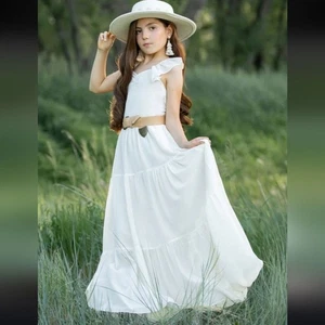Joyfolie Girls Varvara Dress in Cream NWT 3 Available /2 Of Size 6 &1 Of Size 7 - Picture 1 of 12
