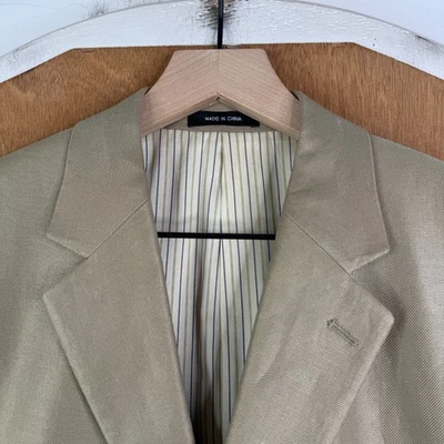 Blazer Calvin Klein Para Hombres 42R Tostado 3 Botones 100% Bambú Abrigo Deportivo Chaqueta Sólido Foto 1 de 4