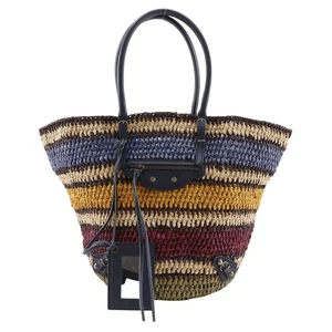 BALENCIAGA Basket bag Tote Bag Raffia/leather Women - Bild 1 von 12