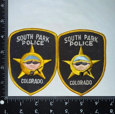 Juego de 2 parches de hombro de policía de South Park Colorado CO novedad obsoletos Foto 1 de 2