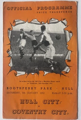 Hull City v Coventry City 5th January 1952 - Image 1 of 3