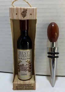 WEINKELLER FLASCHENKORKENZIEHER Öffner MAGNET, Bester Ehemann & Weinflaschenverschluss. - Bild 1 von 8