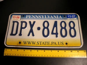 KENNZEICHEN 2007 PENNSYLVANIA VERALTET DPX 8488 - Bild 1 von 2