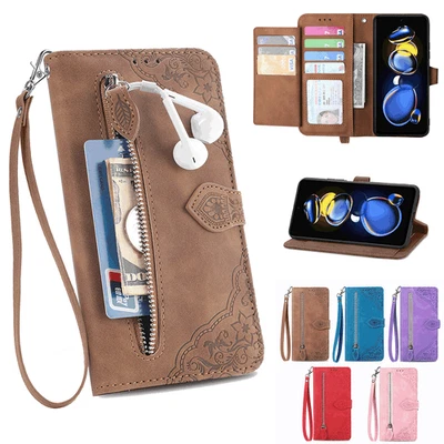 Zipper Wallet Case Cover With Strap For Huawei Enjoy 50 70 80 Nova 12 13 14 Pro - Image 1 of 4