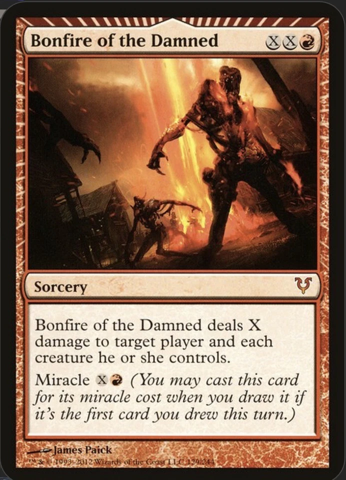 BONFIRE OF THE DAMNED Avacyn Restored AVR - MTG Magic the Gathering - NM - Image 1 of 1