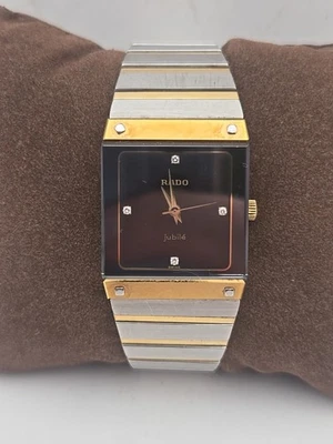 Rado JUBILEE 110.0197.3 23mm Black Diamond Indexes Dial Swiss Quartz Women - Image 1 of 4