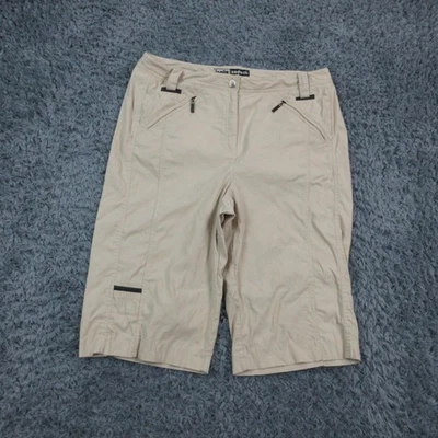 Шорты женские Jamie Sadock 12 бежевые бермудские для гольфа с карманами на молнии эластичные 33x13* - Изображение 1 из 4